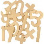 Bigjigs Toys Dřevěné číslice se znaménky