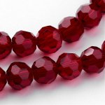 Broušené korálky - průsvitné - tmavě červené - 8 mm - 10 ks – Hledejceny.cz