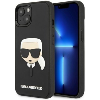 Pouzdro Karl Lagerfeld hard iPhone 13 Mini černé 3D Rubber Karl`s Head – Zboží Mobilmania