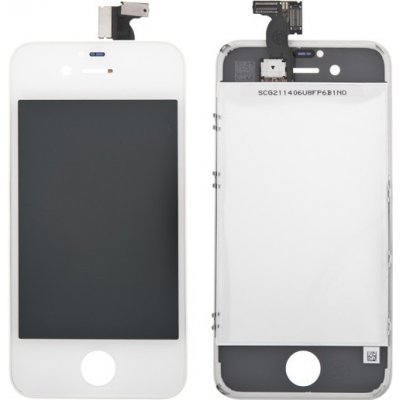 OEM náhradní LCD panel včetně dotykového skla pro Apple iPhone 4S, bílý – Zbozi.Blesk.cz