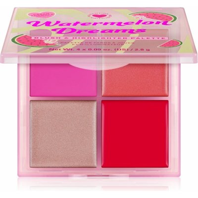 I Heart Revolution Sweet Chilli Blush & Highlight Quad paletka rozjasňovačů a tvářenek 4 x 0,9 g – Hledejceny.cz