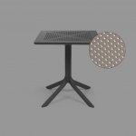 Nardi Antracitově šedý plastový zahradní stůl Clipx 80 x 80 cm – Hledejceny.cz