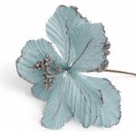 DECOLED Dekorace umělý květ modrý 20,5 × 17 cm, látka – Sleviste.cz