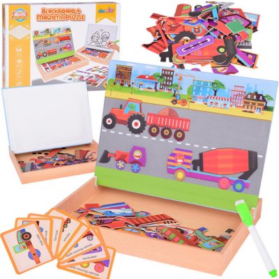 Magnetická tabulka Dopravní prostředky 2v1 – Hledejceny.cz