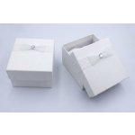 Mareb dárková krabička na šperky s mašlí a kamínkem bílá 5 x 5 cm – Hledejceny.cz