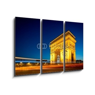 Obraz 3D třídílný - 105 x 70 cm - Arc de Triomphe Champs Elysées Paris France Arc de Triomphe Champs Elysées Paříž Francie