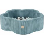 Plush Nest suchý bazén Květinová zóna 95 x 30 cm prémiový manšestr modrý s 200 míčky – Hledejceny.cz