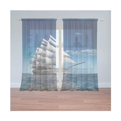 Sablio Záclony Loď: 2ks 150x250cm – Hledejceny.cz