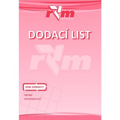 RVM 20060017 Dodací list A5 NCR – Zboží Mobilmania