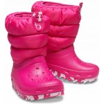 Crocs CLASSIC NEO PUFF BOOT K dětské 207684 6X0 Růžový – Zboží Dáma