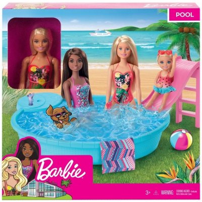 Mattel Barbie panenka a bazén – Zboží Mobilmania