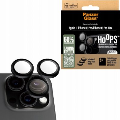 PanzerGlass Hoops na Apple Iphone 16 Pro/15 Pro/ 16 Pro Max/15 Pro Max 1284 černé – Zboží Živě