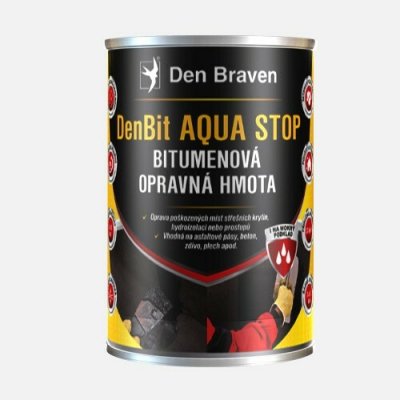 Den Braven 11019BI DenBit AQUA STOP Bitumenová opravná hmota, plechovka 1 kg, černý – Hledejceny.cz