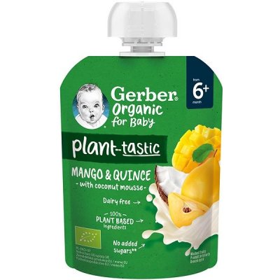 GERBER Organic mango a kdoule s kokosovým mlékem 80 g – Zboží Mobilmania