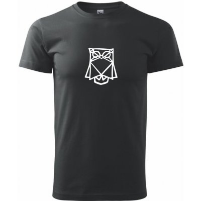 Geometrire sova jednoduchá Klasické pánské triko černá – Zboží Mobilmania