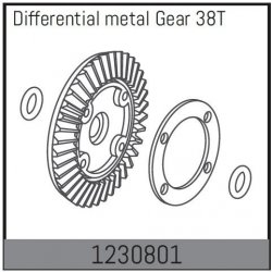 Absima 1230801 Differential Crown Gear 38T +Sealing