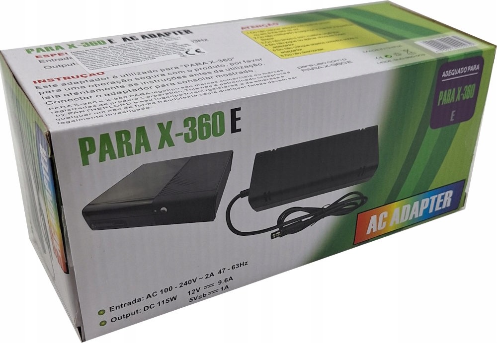 Akyga Napájecí adaptér 12V / 9.6A, 5Vsb / 1A 135W pro Xbox 360E + Kabel IEC C13 1.2 m AK-PD-12