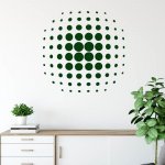 INSPIO Samolepka Samolepky na zeď - 3D koule geometrie rozměry 58x58 – Sleviste.cz