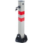 Parkovací a zahrazovací sloupek, sklopný, plastový, výška 700 mm, šedá/červená – Zboží Mobilmania