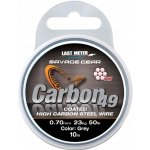 Savage Gear Ocelové Lanko Carbon49 10m 0,7mm 23kg – Zboží Dáma
