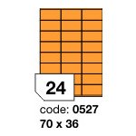 Rayfilm R0133 fluo oranžové etikety 70x36mm 100 listů – Sleviste.cz