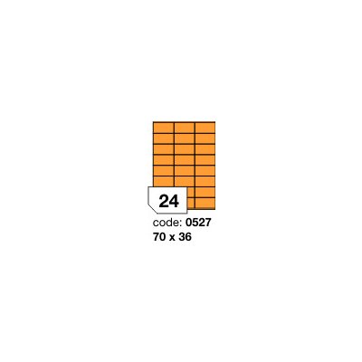 Rayfilm R0133 fluo oranžové etikety 70x36mm 100 listů – Sleviste.cz