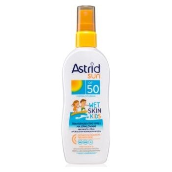 Astrid Sun Wet Skin dětský transparentní spray na opalování SPF50 150 ml