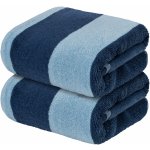 Livarno home Prémiový froté ručník 50 x 100 cm 2 ks tmavě modrá a světle modrá – Zboží Dáma