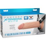 Pipedream Fantasy X Tensions Elite 6" Silicone Hollow Strap on Dual Density Skin – Zboží Dáma