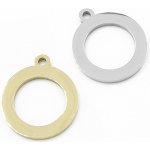 Leštěný přívěsek kolečko 18mm - 1Ks+ - Light Gold RL / 1Ks – Zboží Dáma