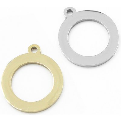 Leštěný přívěsek kolečko 18mm - 1Ks+ - Light Gold RL / 1Ks – Zboží Dáma