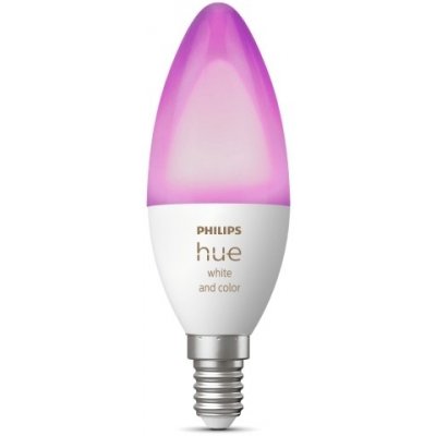 Philips HUE-WCA svíčka B39 4W/40W E14 2000-6500K/RGB Dim˙ – Zboží Mobilmania