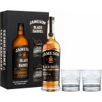 Jameson Black Barrel 40% 0,7 l (dárkové balení 2 sklenice) – Hledejceny.cz