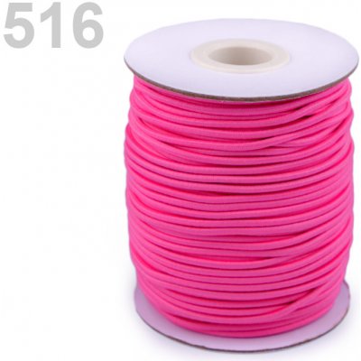 Kulatá pruženka 2mm - guma - více barev Barva/odstín: Růžová