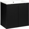Koupelnový nábytek COMAD Závěsná skříňka s umyvadlem - NOVA 82-60-2D black, šířka 60 cm, matná černá