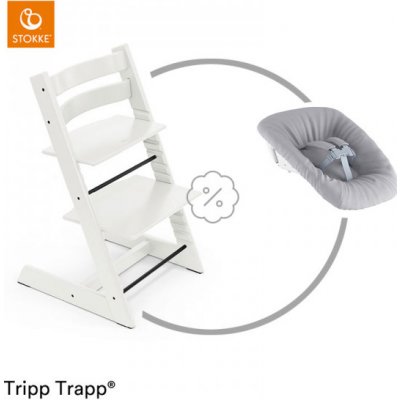 Stokke Tripp Trapp White + novorozenecký set – Hledejceny.cz