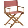 Zahradní židle a křeslo Kave Home Červená skládací akátová zahradní židle LaForma Dalisa