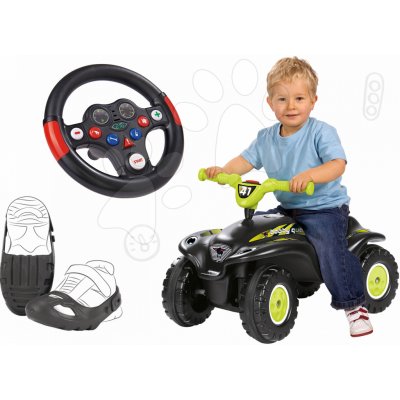 BIG štvorkolka BOBBY QUAD auto+interaktívny volant so zvukom a svetlom+ochranné návleky na topánky 56410-2 – Zboží Mobilmania