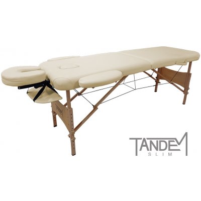 Tandem Skládací masážní stůl Basic-2 Slim Barva: krémová 186 x 60 cm 13 kg 2 barvy – Sleviste.cz