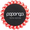 Gumička do vlasů Papanga Metal Edition velká - korálová červená