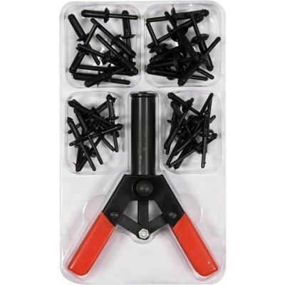 Nýtovačka ruční 165mm na plastové nýty + nýty průměr 5-6,3-6,6mm - 41 ks YATO – Sleviste.cz