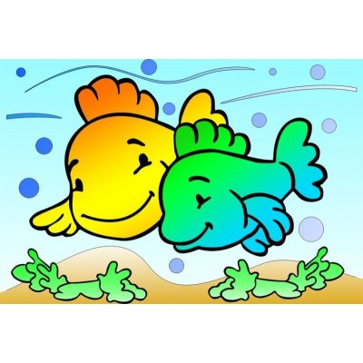 RED CASTLE Obrázek RYBKY 23x33 cm + tuby s pískem – Hledejceny.cz