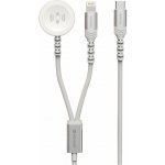 Swissten 22065503 OPLETENÝ MAGNETICKÝ 2v1 PRO APPLE WATCH A LIGHTNING, USB-C, 1,2m, bílý – Zboží Mobilmania