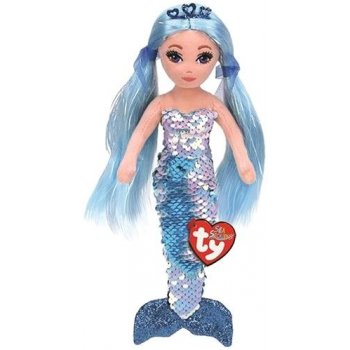 TY Mermaids Indigo modrá mořská panna 45 cm s otočnými flitry