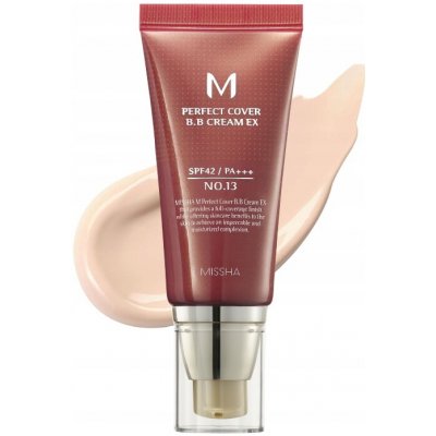 MISSHA M Perfect Cover BB Cream SPF42 No.13 Bright Beige BB krém 50 ml – Zboží Dáma