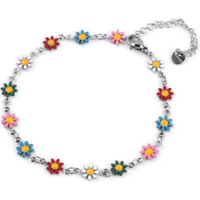 Prima-obchod Náramek na kotník multikolor květy 109795 – Hledejceny.cz