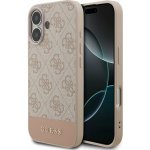 Guess PU 4G Stripe Zadní Kryt pro iPhone 17-Růžová – Zboží Mobilmania