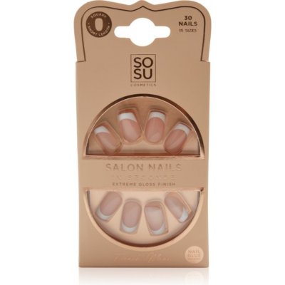 SOSU Cosmetics Salon Nails French Mani umělé nehty odstín French Mani 30 ks – Zboží Dáma