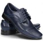 Boty k prvnímu svatému přijímání chlapecké polobotky společenské tmavě modré – Zboží Mobilmania