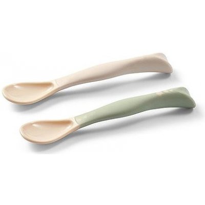 BabyOno flexibilní lžíce béžová/zelená 2 ks – Zboží Dáma